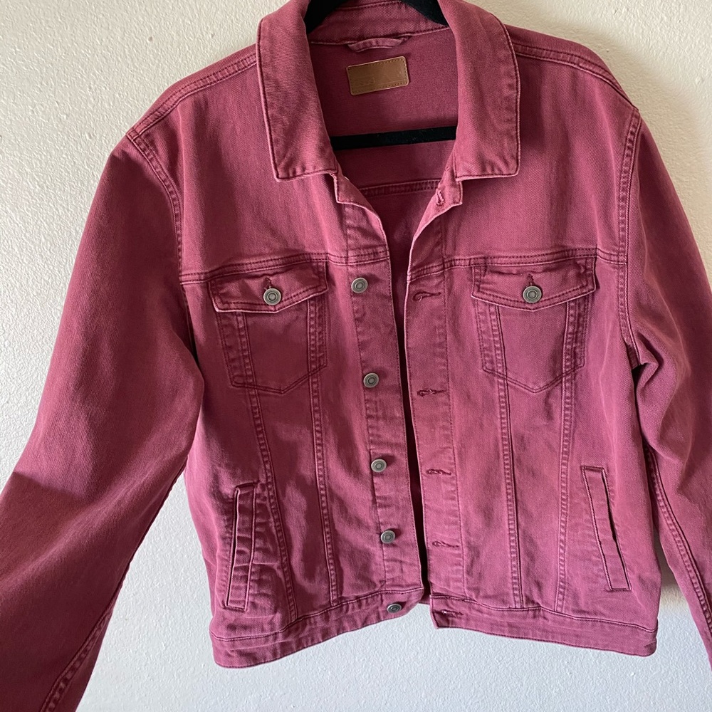 Magenta/ purple-ish denim jacket!